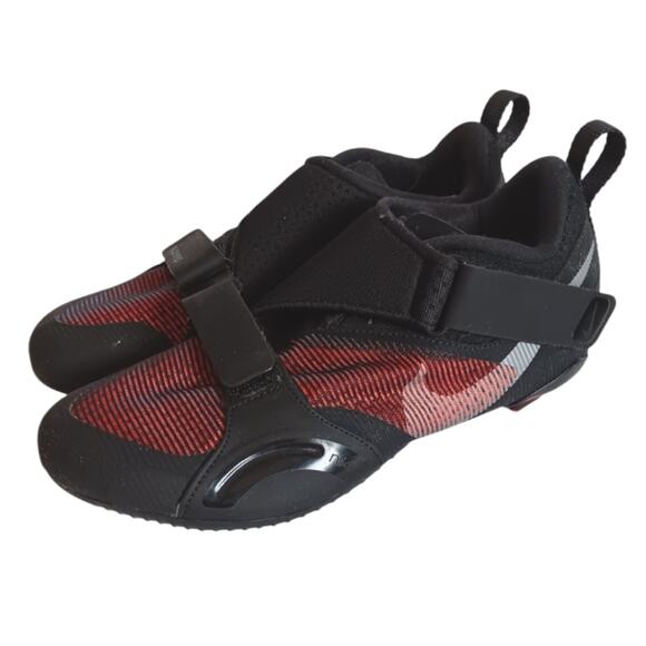 Nike SuperRep Cycle Black Hyper Crimson Shoes size 8 - Picture 1 of 11